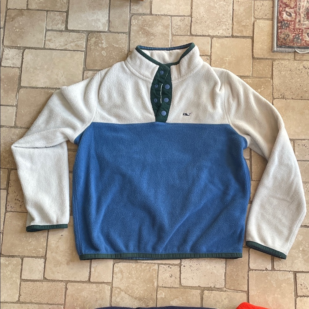 Vineyard Vines Two Colorblock Fleece Pullover Shirts Size Small 8-10 - Picture 3 of 4